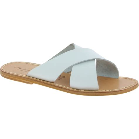 ciabatta hermes bianca|White leather slipper with handcrafted leather sole flowers.